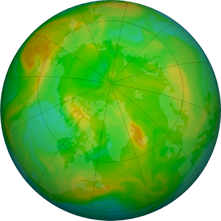 Arctic ozone map for 10 June 2023
